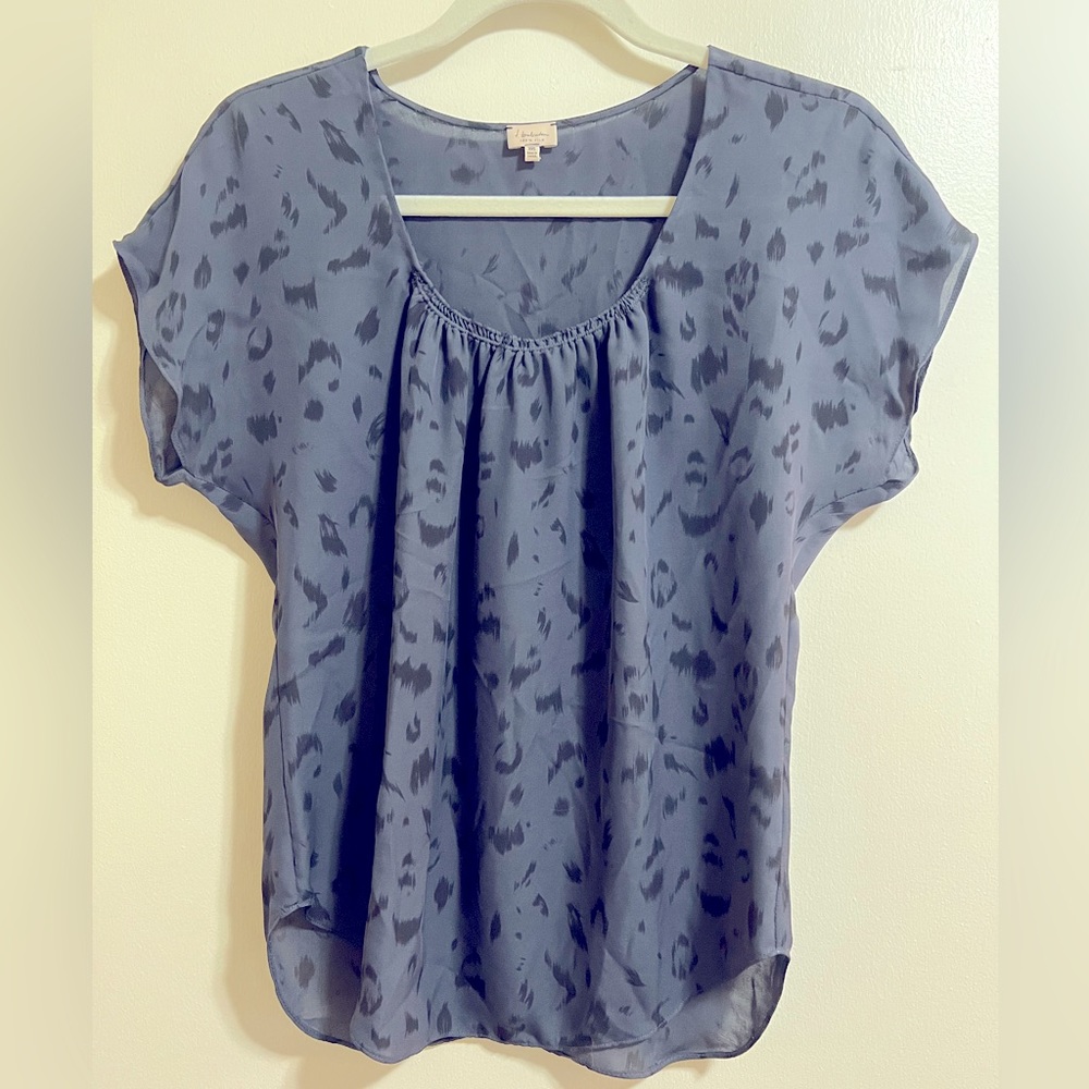 T. Babaton Short Sleeve Blouse Size XXS 100% Silk